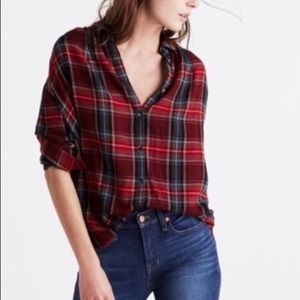 MADEWELL Plaid button down blouse